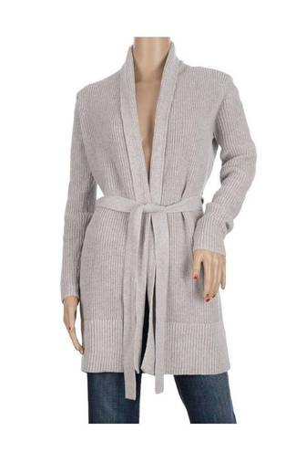 CAbi  Tie Waist Cardigan Gray Size M Minimalist Beach Coastal Boho Stealth Wealth