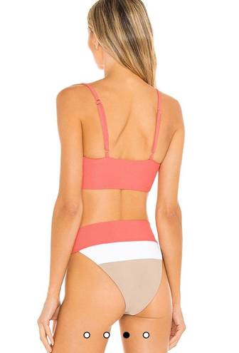 Beach Riot Alexis Bikini Bottom in Coral Colorblocked