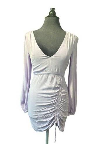 L'Academie  Pearl Ruched Dress in Lilac Size S