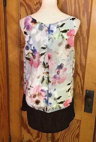 DKNY  Sheer Floral Tank Top