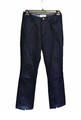 Krass&co . Ankle Crop Split Hem Straight Leg Japanese Denim Cotton Jeans Indigo Wash 8