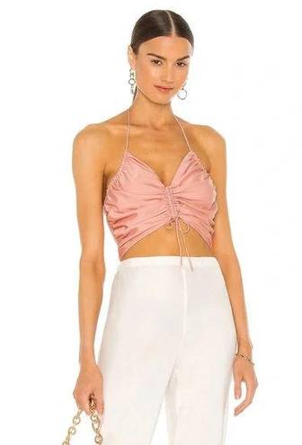 Misha Collection / Revolve Madrona Satin Halter Top in Cantaloupe NWOT