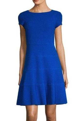 Rebecca Taylor  Dress Short Sleeve Diamond Texture Dress in Royal Blue Sz 2 GUC