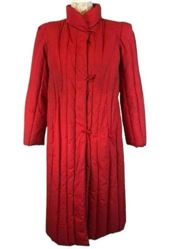 Edge 1980s The Waters  Vintage Red Quilted Down Puffer Coat size small