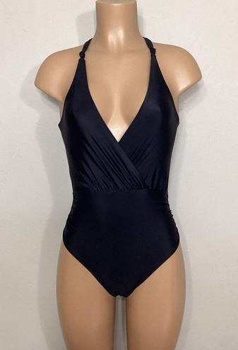 PilyQ New.  black halter swimsuit.