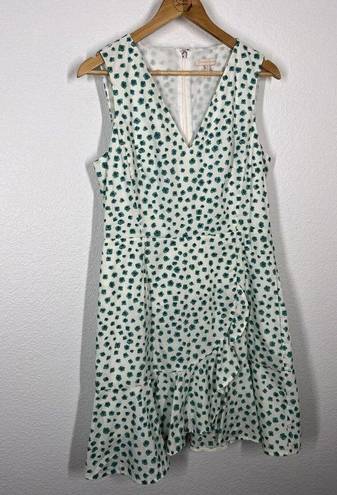 Rebecca Taylor  Emerald Daisy Print Ruffle Hem Dress