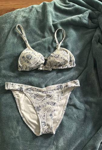 Hollister Navy Floral Bikini Set