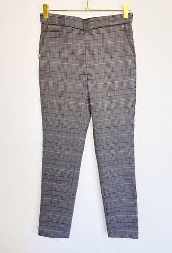 Anne Klein  Plaid Flat Front Straight Pants Size 2