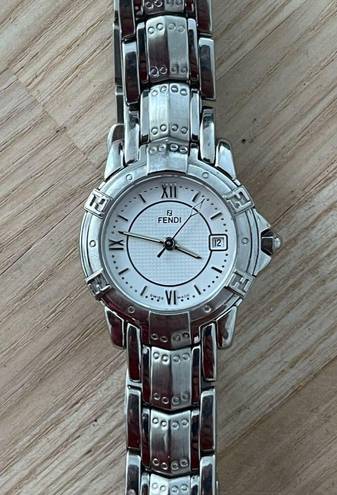 Fendi  Rare Ladies Luxury Watch Registered Model White Dial  Stainless Bracelet