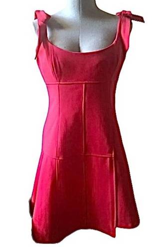 Cinq à Sept Cinq a Sept Jeanette Red Tie Shoulder Flare Mini Dress Size 4 NWT