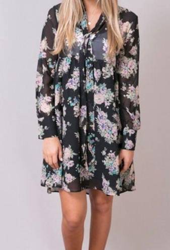 Ban Jara NWT,  Floral Babydoll Mini Dress, Sz XS