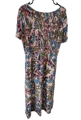 Elementz  Floral Design Stretchy Floor Length Dress