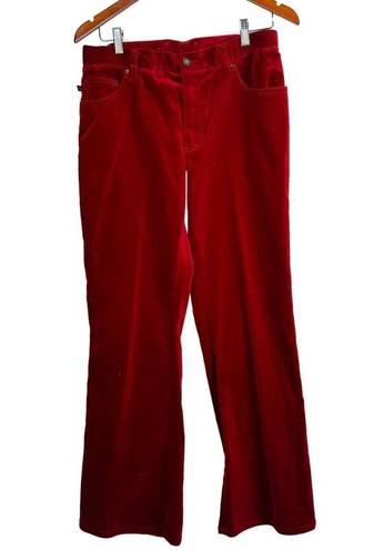 Krass&co Lauren Jeans  Ralph Lauren Red Velvet Flared Bootcut Vintage Y2K Jeans Size 8