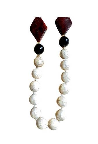 Onyx Smithsonian Museum Jasper,  and Marble Gemstone Necklace