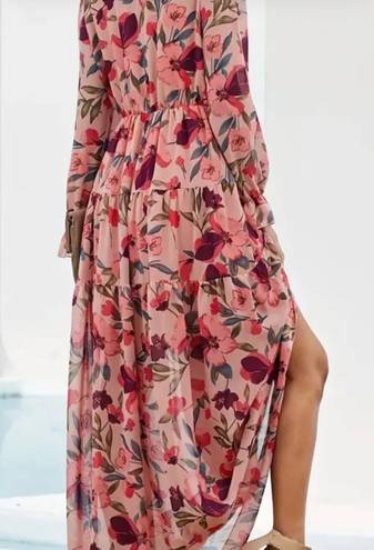 Maxi Dress Floral Print Multi Size XL