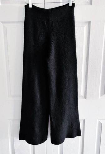 Molly Bracken  High Rise Black Knitted Flared Sweatpants