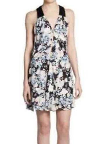 Parker  Silk Floral Sleeveless Mini Wrap Dress S