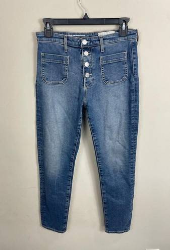 AG Adriano Goldschmied Adriano Goldschmied Vintage Stevie Ankle Button Up Slim Straight Ankle Jeans 28