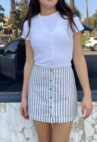 Brandy Melville Striped Linen Skirt