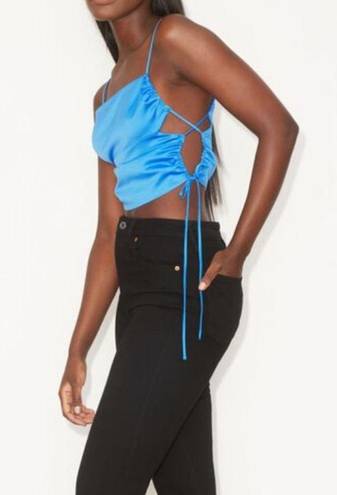 Dynamite  square neck cutout cami in nebulas blue