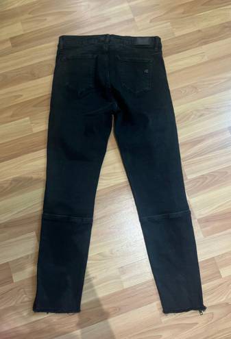 Hidden Jeans With Bottom Zipper And Double Button