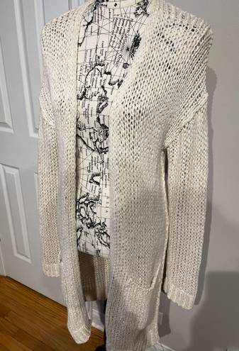 Free People Knit Chunky Long Beach Summer Sweater Crochet fall autumn oversized full length Cardigan