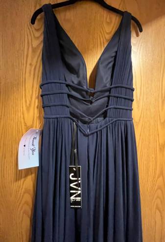 Jovani Long Navy Blue Dress