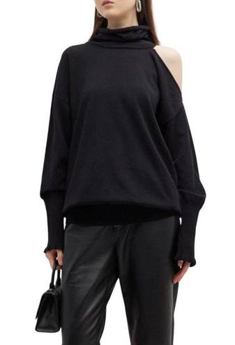 NWT Marella Indira Cold Shoulder‎ Black Turtleneck Sweater Size XL