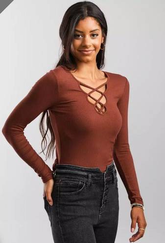 Buckle Black Strappy Ribbed Long Sleeve