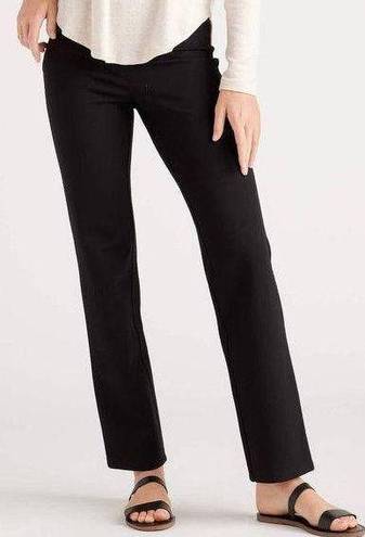 Quince Ultra Stretch Ponte Straight Leg Pant Black Size Small Petite NEW