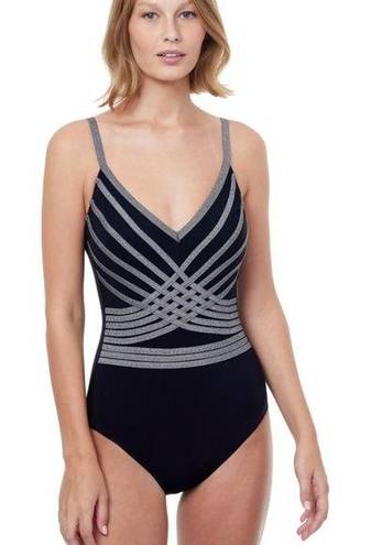 Gottex New!  Metallic Divine Embroidery One Piece Swimsuit