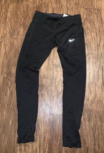 Nike zipper reflective leggings