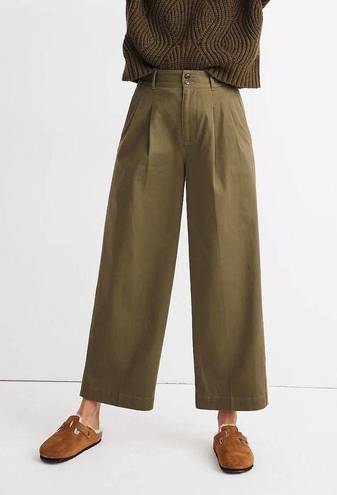 Madewell  Black Pleated Wide Leg Linen Blend Pants Size 4P NWT