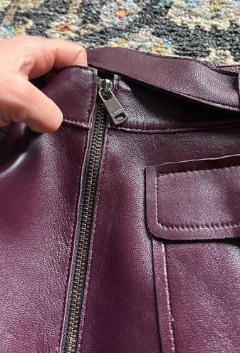 Genuine leather Skirt (purple) Purple Size 4