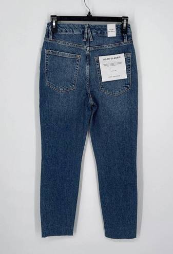 Good American  Good Classic Raw Edge Ankle Jeans NEW Size 2 Stretch Women's Blue