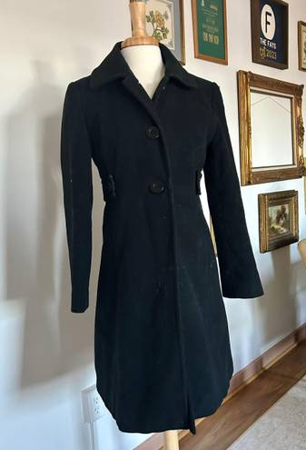 Nine West Vintage  Black Wool Peacoat