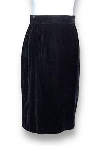 Krass&co Women’s Vintage SK &  Skirt Black Velvet Tailored Pencil Festive Formal