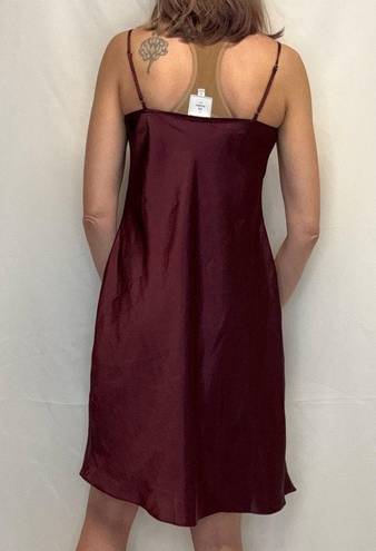 David's Bridal DB Studio Women's Midi Slip Cowl Dress 10 Merlot Burgundy Garnet Red Adjustable