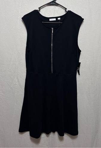 New York And Company  Women's Fit and Flare Dress in Black, Size L NEW