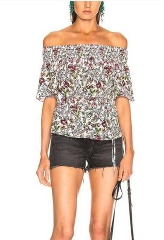 L'Agence - L’agence Lucia Off Shoulder Smocked Floral Blouse