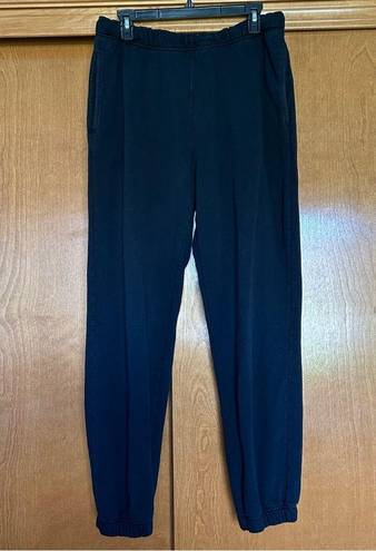 Mate the Label  Organic Fleece Relaxed Pocket Sweatpants in Jet Black Size XL