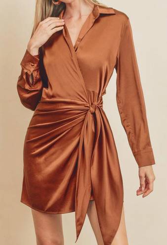 Dress Forum Brown Wrap Front Dress