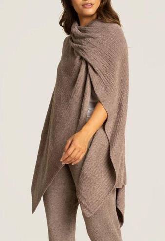 Barefoot Dreams  Cozychic Lite Wide Rib Travel Wrap In Tan Women’s One Size