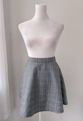 American Apparel  Gray Plaid Mini Skirt