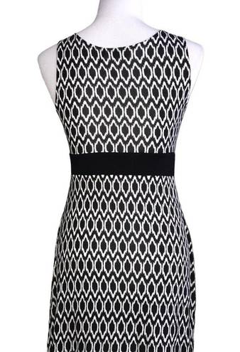 Apt. 9  BLACK AND WHITE IKAT PRINT MAXI DRESS PETITE SMALL