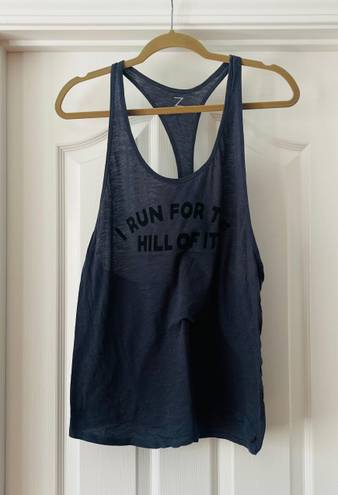 Zella Grey “I Run for the Hill of It” Loose Racerback Tank