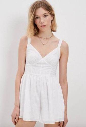 American Eagle Outfitters Women's White Playsuit-romper