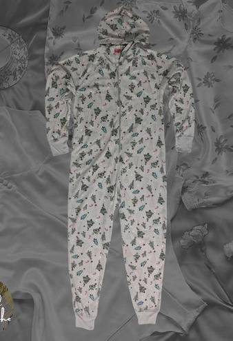 One Piece Holiday Family PJs Festive Trees  - Size Large