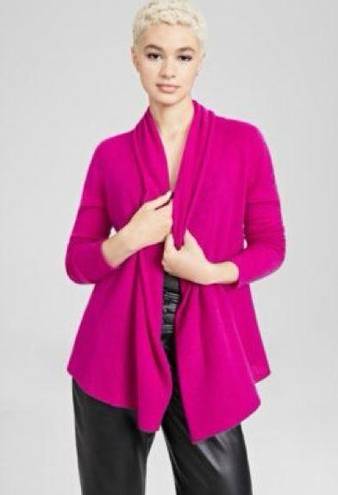 Charter Club  Women's 100% Cashmere Duster Sweater FUCHSIA