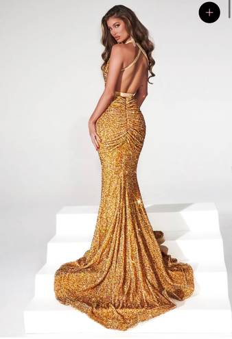 Scarlett Portia and  Gold Gown